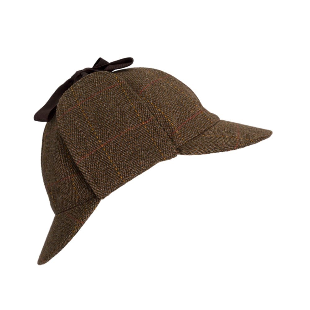 Derby Tweed Woodstock Deerstalker Hat in Brown Tweed