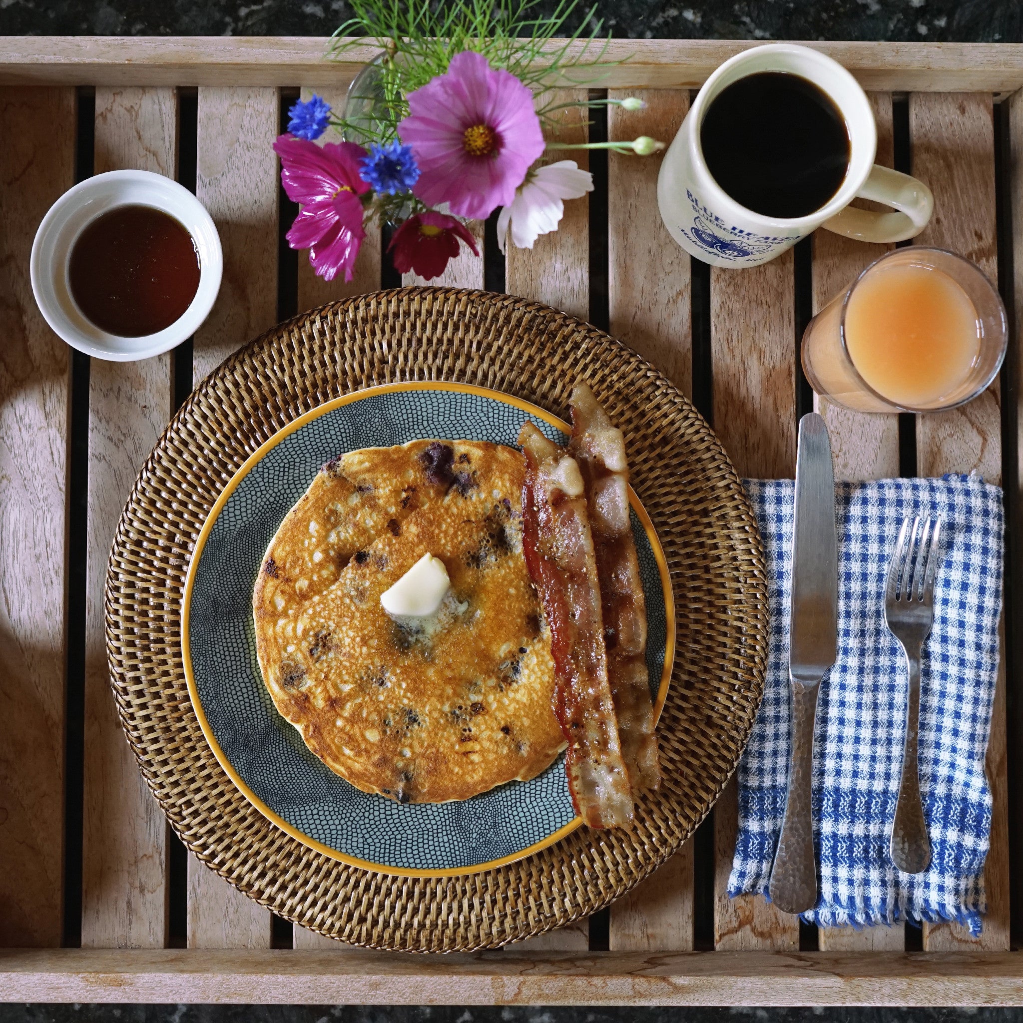 The Perfect Mother's Day Brunch | Blueberry Pancakes