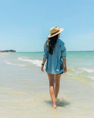 Straw hat on beach