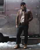 Schott x Ball and Buck Perfecto Leather Jacket