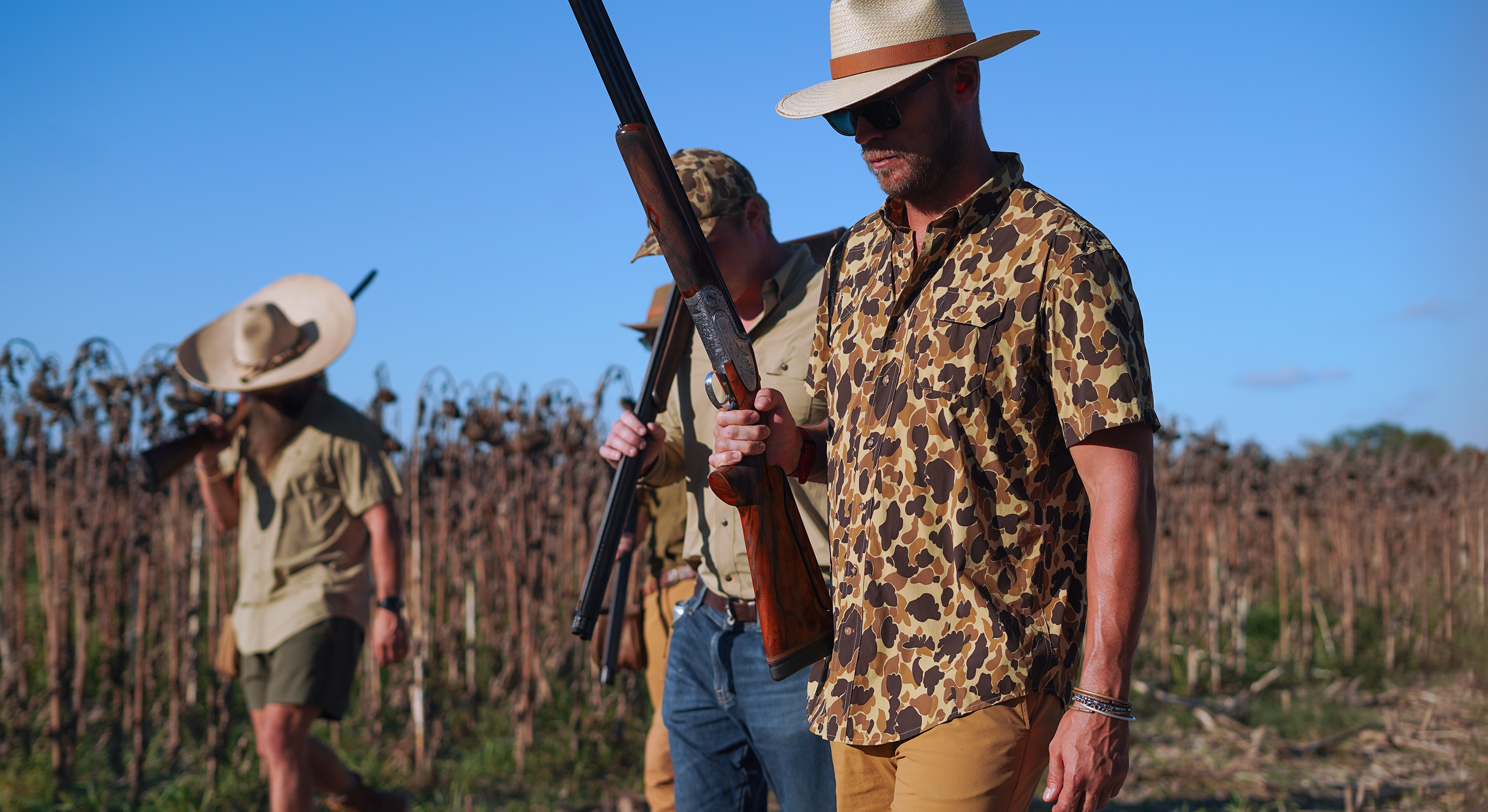Hunting in the field with Active+ Shirt