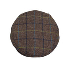 Abraham Moon Tweed Alfred Flat Cap in Oak Brown, lining detail