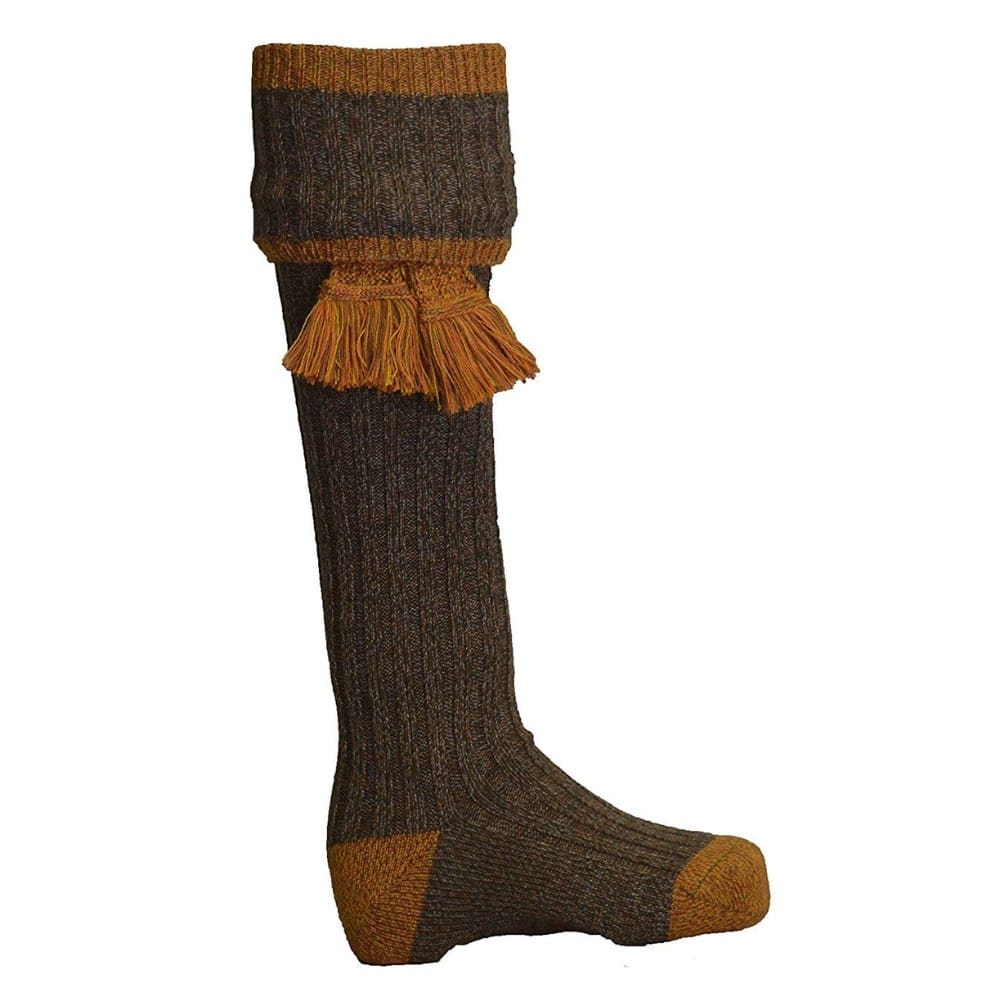 Merino Wool Kyle Shooting Socks in Highfell, detail