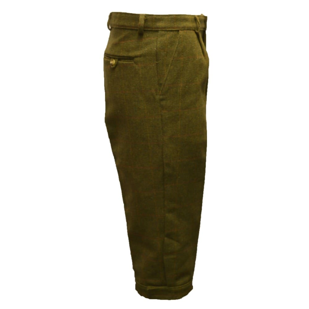 Derby Tweed Oakridge Breeks in Dark Sage, detail