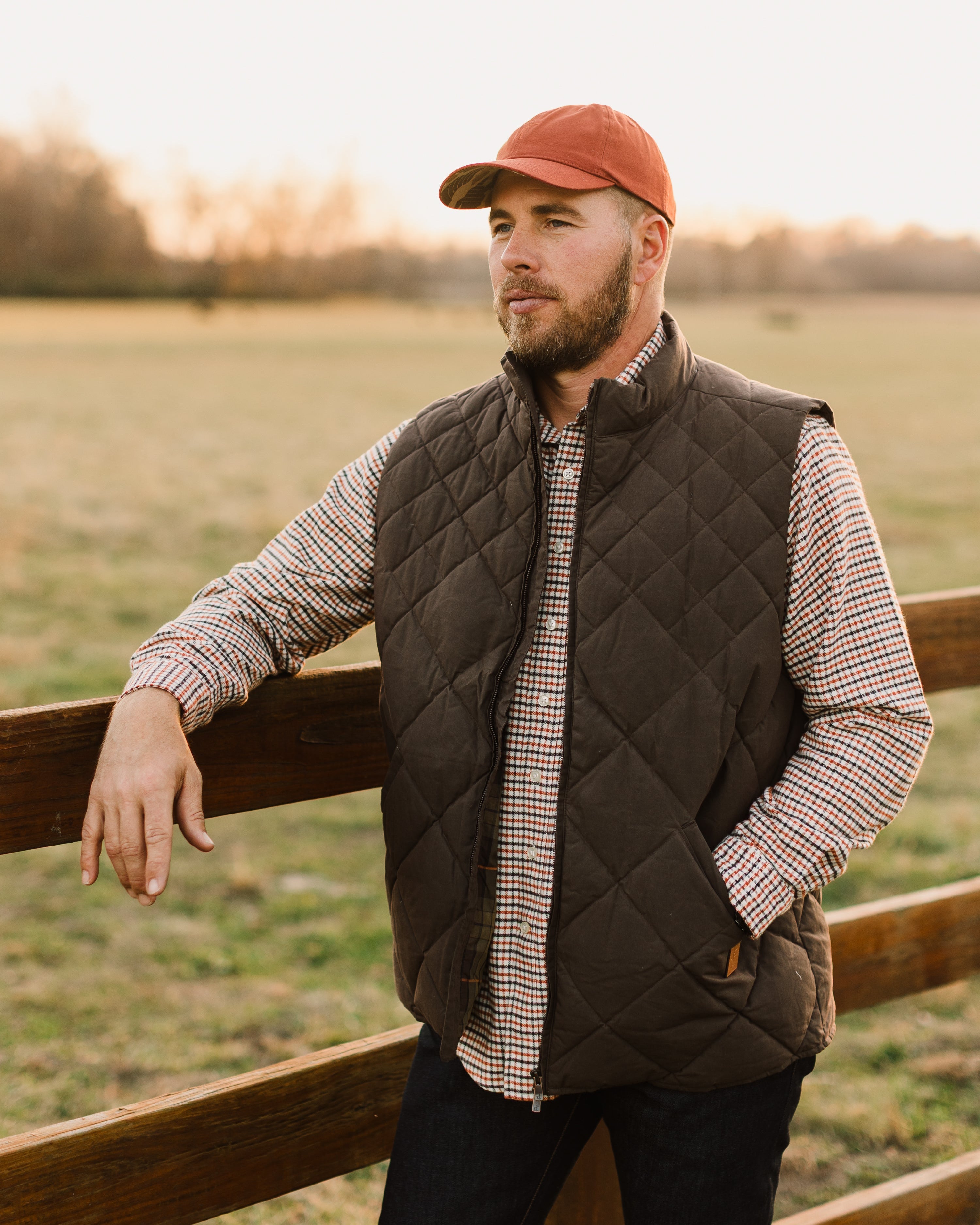 Arthur Quilted Waxed Down Vest