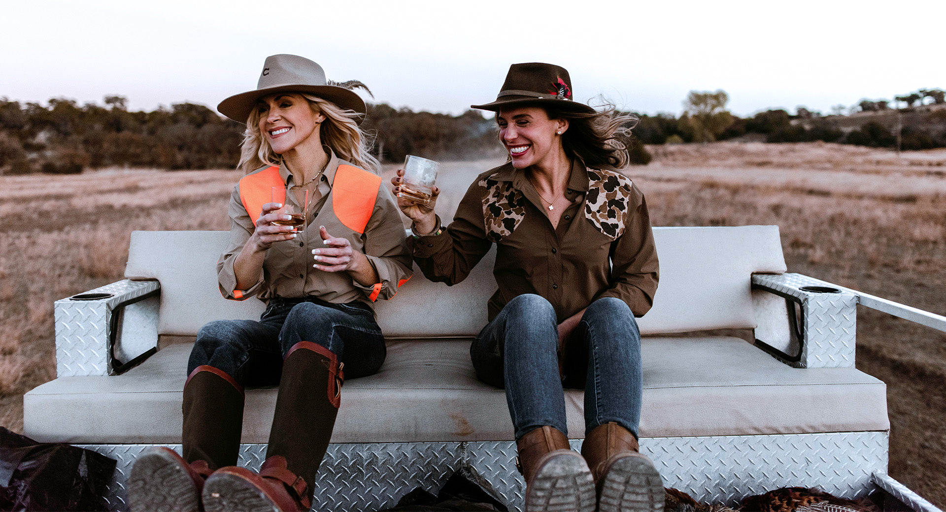 Two women in Ball and Buck Joan Shirts